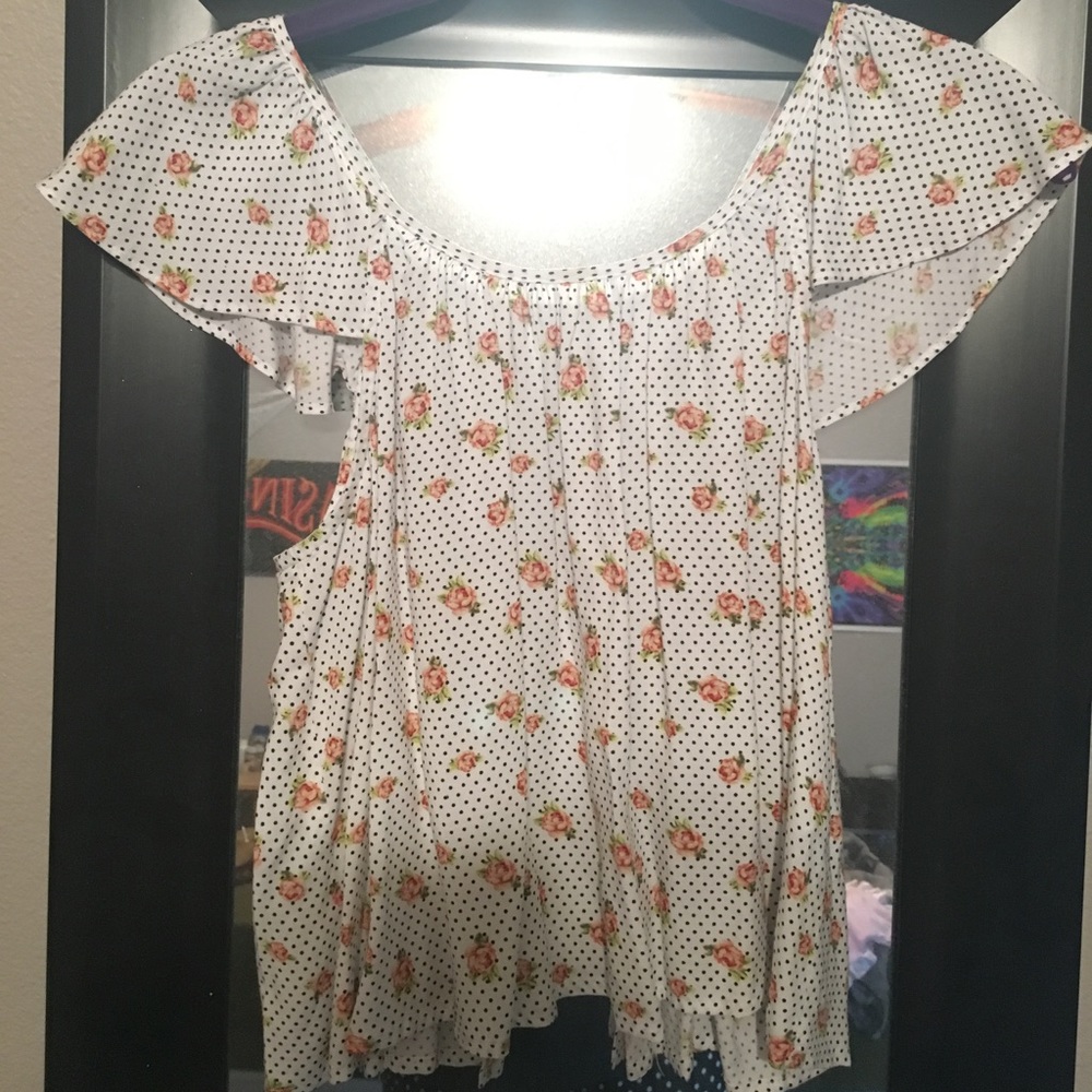Forever 21 floral polka dot top